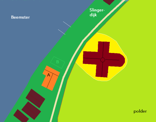 oosthuizen - grote kerk - plattegrond omgeving kerk